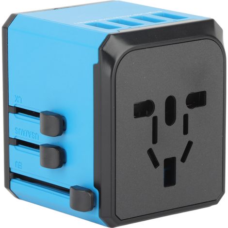 Tragbarer 4-Port-USB-Universal-Reiseadapter, internationales Wandladegerät für Mobiltelefone 100–240 V (1/5)