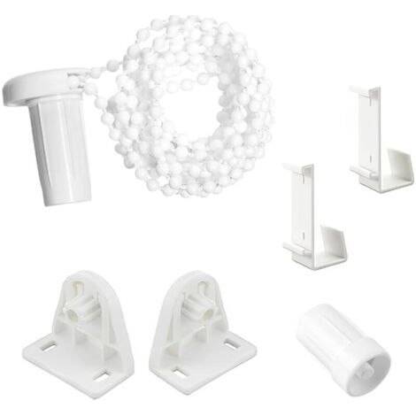 17mm Fixation pour Store Enrouleur, Kit de Réparation de Blindage de Rouleau, Réparation de Chaîne de Poulie Latérale Blanc Support de Stores Enrouleurs pour Bureau et Famille, Blanc (1/4)