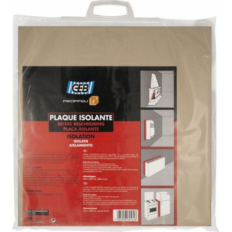Propfeu Isolationsplatte 500x500mm, Dicke 4mm - Geb