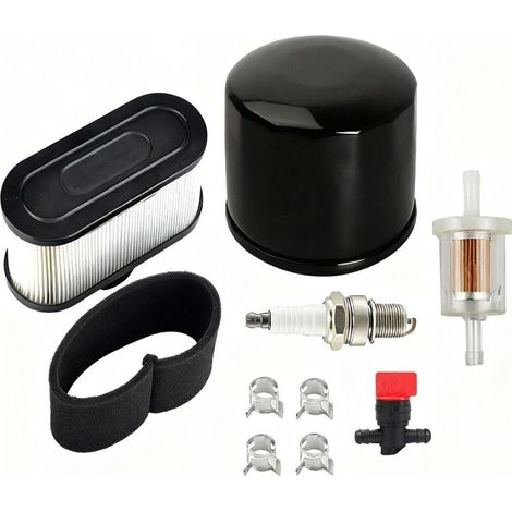 Lot de 2 filtres à air pré-Filtre à Huile et à Carburant Compatible with Moteur 4 Temps Kawasaki FR651V FR691V FR730V FS481V FS541V FS600V FS651V FS691V FS730V (1/4)