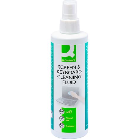 Spray q-connect limpiador de pantallas y teclados bote de 250 ml (1/3)