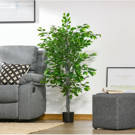 Plante artificielle ficus 135 cm en pot vert HAVRYA (1/3)