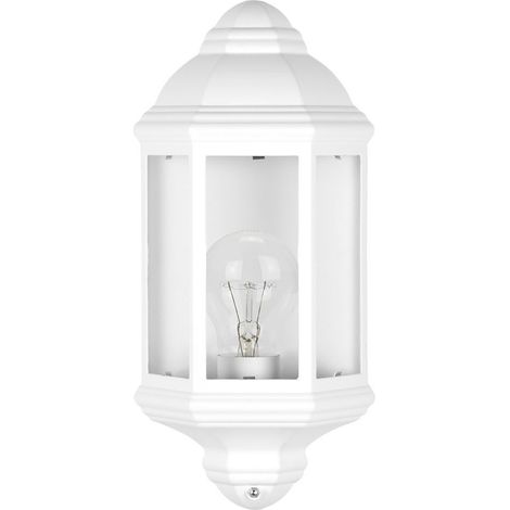 Aplique Exterior Aluminio Shaula 1xe27 Blanco Ip44 36,5x16,5x9,5 Cm