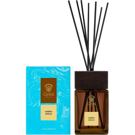 Diffusore di fragranze Ambri Miele con bastoncini, 500 ml
