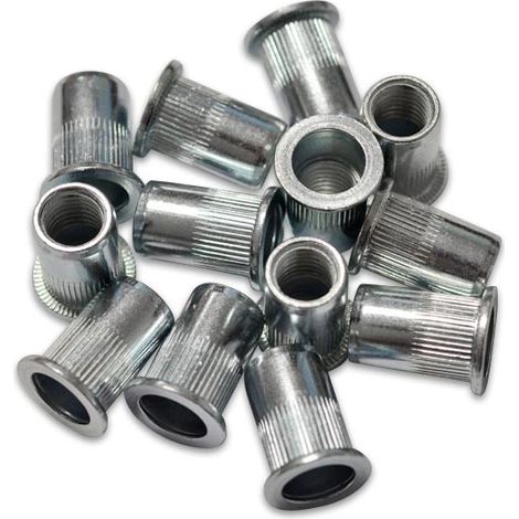 Oc-Pro – Inserts filetés Ø 10 mm – Acier zingué – Pas de 10x150 – Sachet de 40 inserts pour épaisseur 0.5 à 3 mm