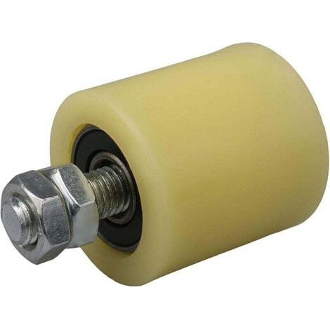 M12 48 x 50 mm PP-Stahl-Rollenlager-Führungsrad mit 6201-Lagereinsatz für elektrische Türen, 2 Stück (1/3)