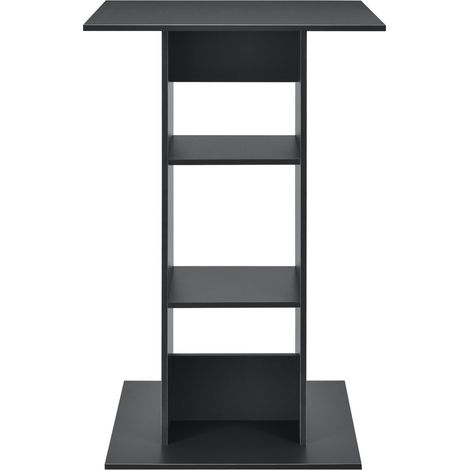 Mesa alta de bistro con 3 estantes de almacenamiento 110 cm gris oscuro 030006195 (1/4)