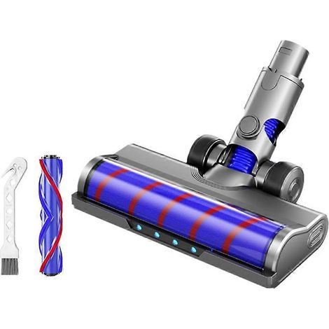 Brosse Head avec LED Headlights pour V6 Aspirateur Cleaners Floor Brosse Hard Floors Carpets Roller Brosse (1/5)
