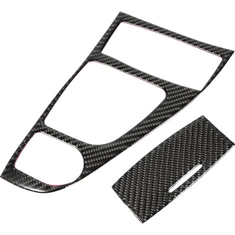 2pcs Carbone Fibre Panneau Levier de Vitesse Garniture Kit Compatible Infiniti Q50/Q60 2013-2019 (1/5)