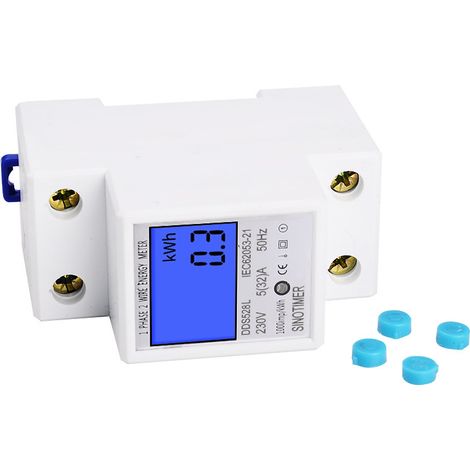 Contatore di energia 230V, display digitale LCD, alimentazione elettronica digitale, kWh 50Hz (1/4)