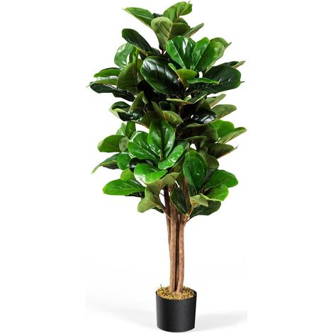 Decoracion de plantas artificiales de higuera artificial de 120 cm con maceta