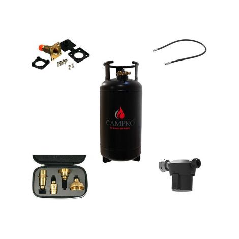 Pack CAMPKO Kit Bouteille GPL 36L + Lyre 1.5m + Boîte de Transfert + Filtre à Gaz + Adaptateurs Camping-Car (1/5)