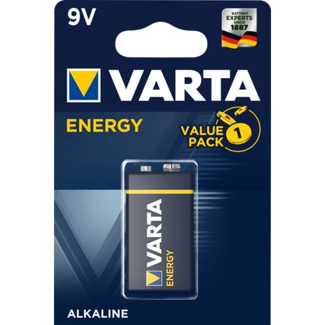 Batterie in blister varta alkaline energy 6lr61 9v