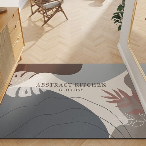LAN Un doux ruisseau - Édition horizontale 5080cm (Cuir) Tapis de sol en cuir imperméable et résistant à l'huile, lavable et facile d'utilisation, adapté à un usage domestique, y compris pour les entr (1/5)