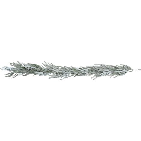 Guirlande De Noël En Plastique Flocée - 180 Cm - Pour Cheminée, Table, Manteau - 1 Pièce (1/5)