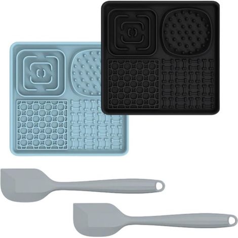 Tappetino da leccare per cani e gatti – Accessorio in silicone per l'alimentazione lenta con ventose antiscivolo, riduce l'ansia, facile da pulire, ideale per snack, burro di arachidi, yogurt, bagno (1/5)