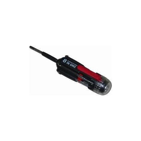 Cacciavite multiuso/giravite 8 in 1 con Luce/Torcia/Lampada