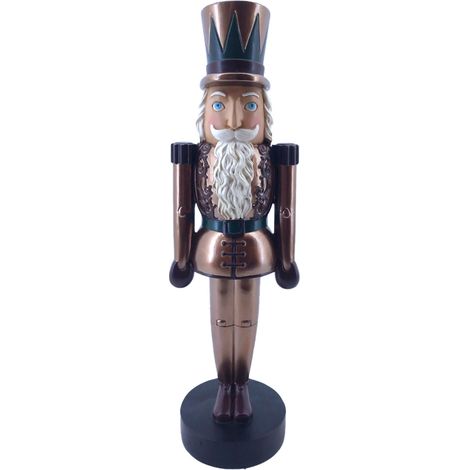 Figur Nussknacker M 39,5 x 12,5 x 11 cm bronze Weihnachtsfigur