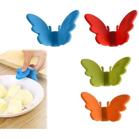 Gants de four - Cuisine - Silicone - Résistants à la chaleur - Antidérapants - Lot de 4 (1/4)