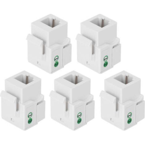 Module vocal téléphonique, accessoire de câblage réseau, Port unique RJ11 Cat 3 avec couvercle anti-poussière, 5 pièces (1/5)