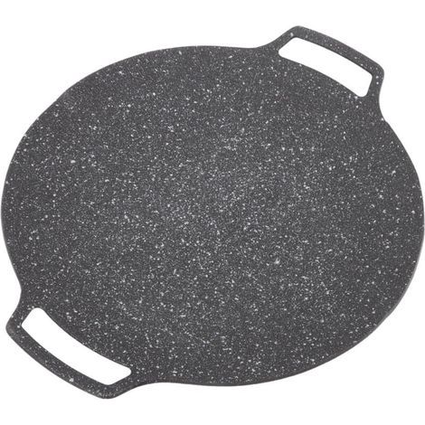 Plaque de Barbecue Coréenne, Grill Non Adhésif Circulaire, Poêle à Frire pour Maison et Extérieur, Ustensiles de Barbecue pour Grillades (1/5)