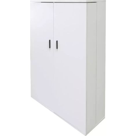 scarpiera 2 ante bellahome con ante salvaspazio bianco 80x33,4x180 cm (1/4)