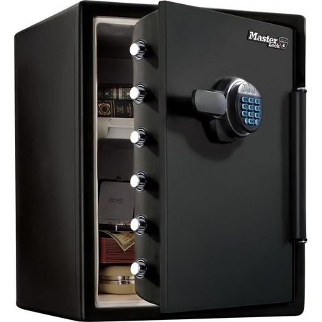 MASTER LOCK Coffre-fort [Ignifuge et Etanche] [XXL 56,6L] [combinaison électronique] - LFW205FYC - Pour vos documents d'identité, documents A4, ordinateurs portables, bijoux