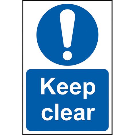 Keep Clear Sign - Self-Adhesive PVC, 200 x 300mm, for Clear Pathway Marking