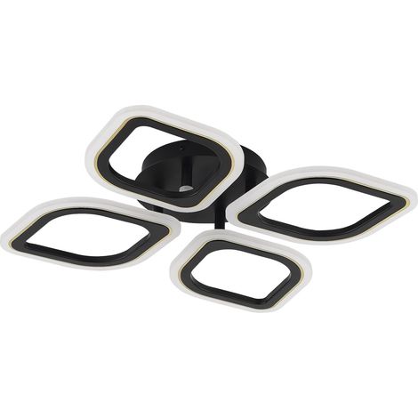 Plafoniera moderna nera oro geometrica LED 30W ILLUMIA (1/2)
