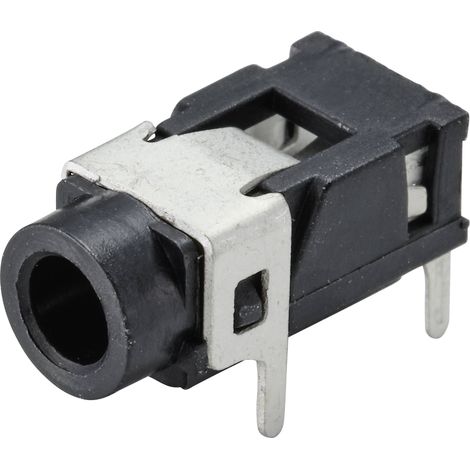 TRU COMPONENTS TC-9465732 Jack 3.5 mm embase femelle horizontale Nombre de pôles: 3 stéréo noir 1 pc (1/2)