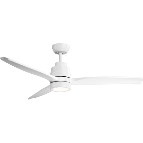 Parrot Uncle Deckenventilator mit Fernbedienung Ø132 cm, 3 Flügel, leiser DC-Motor, 24 W LED, dimmbar, 6 Geschwindigkeiten, Sommer-/Winterfunktion, Weiß