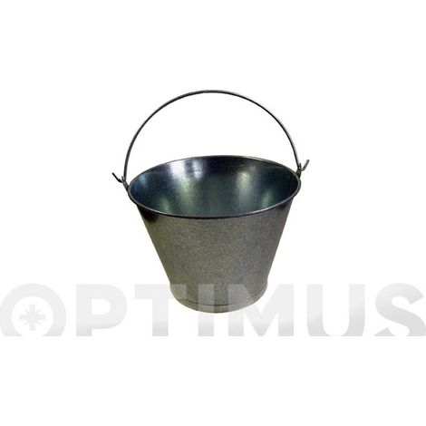FPLUS cubo zinc asa lisa 13" 32.5x24 , Cubo zincado tanto para su uso como decoracion.