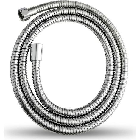 Flexible Douche 2m Universel G1/2" Tuyau Douche avec Protection Anti-Torsion Flexible de Douche en (1/2)