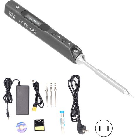 Kit de Fer à Souder Portable USB, Outil de Soudure Électrique avec Accessoires, Tension 100V‑240V, Prise SQ‑001EU (1/5)