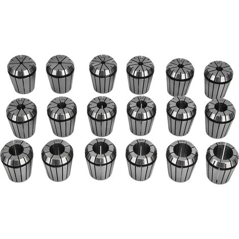 Jeu de 18 pinces à ressort ER32 en acier au carbone pour fraiseuse et tour CNC, pour machine de gravure CNC, 3-20 mm (1/5)