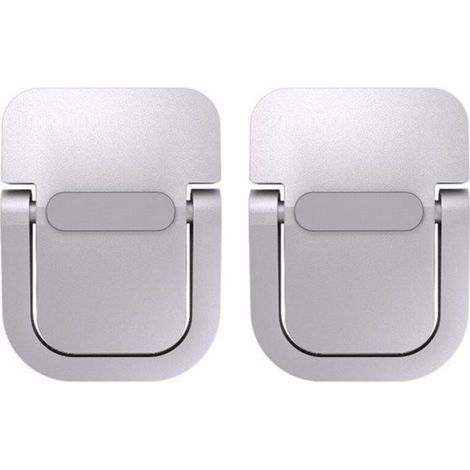 Lntyq Support d'ordinateur Portable 2 pièces, support Pliable, support d'ordinateur Autocollant, Ergonomique et Invisible, Compatible avec de Nombreux Ordinateurs Portables (Argent) (1/4)