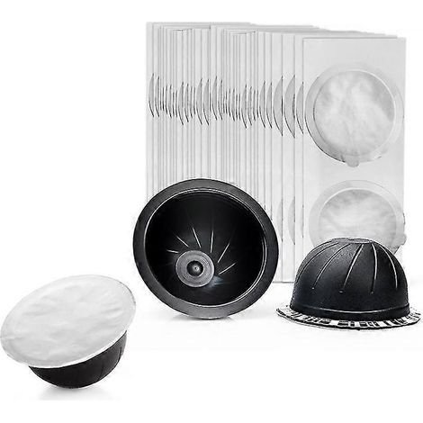 Aluminium-Kaffeedeckel, für Vertuoline-Kaffeekapseln, Aufkleber, Nachfüllung, 50 Kapseln (1/4)