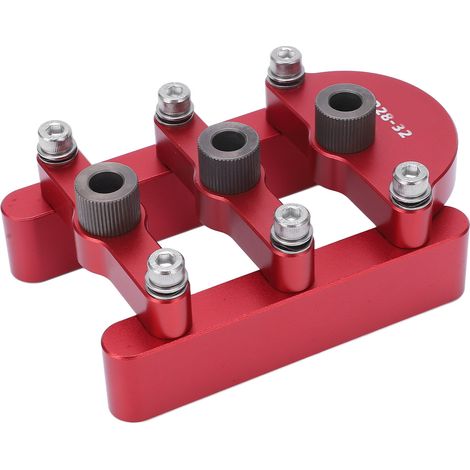Jeu de 3 gabarits de perçage auto-centrants pour bois, guide de chevillage 3-en-1, outil de menuiserie pour percer des trous précis (1/5)