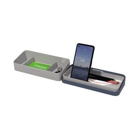 HELIT Tischorganizer helit the companion 22,5 x 5,6 x 10 cm (B x H x T) nicht gefüllt Kunststoffrecycelt blau/grau (1/3)