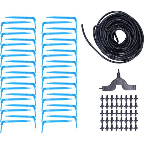 Kit d'irrigation goutte à goutte, ensemble de tuyaux d'arrosage de 15m, accessoire de semis pour serre de jardin (1/5)
