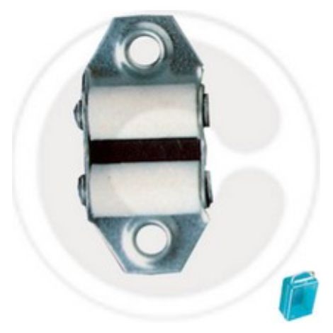 SC GUIDACINGHIA FERRO VERTICALE C/RULLINI PLASTICA Q.TA 5