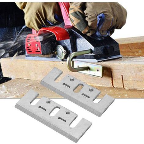 2PCS 3-1/4 Inch Tooling Lames de raboteuse Lame de Rechange pour Raboteuse électrique HSS Lame de Rabot pour Hitachi Ryobi Makita 1900B (1/5)
