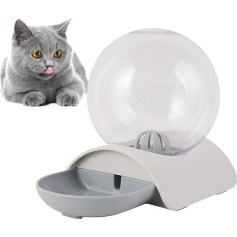 Distributeur Eau pour Chat Distributeur Croquettes Chat Automatique Pet Bouteille d'eau Chaton Alimentation Chargeur Chien Bol d'eau Gray (1/5)