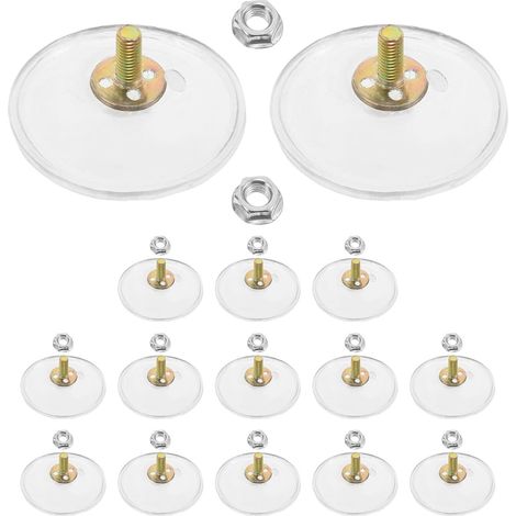 15pièces Crochets à Ventouse Transparents Pvc Ventouses à Visser pour Fenêtres et Surfaces Lisses Utilisation Salle de Bain et Décoration