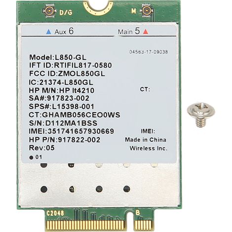 Module 4G LTE Haut Débit Multi-Bandes Carte Réseau Adaptateur pour HP 1040 840 850 430 440 Laptop PC (1/5)