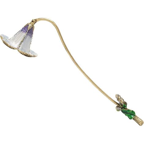 Extincteur de bougie en alliage de zinc d'aromathérapie avec strass Extincteur de flamme à mèche portable au design vintage pour bougies longues extinction en toute sécurité en famille et en fête (1/4)
