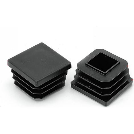 SHINING HOUSE 20 piezas de tapa para pata de silla, tapón de tubo cuadrado, tapa de poste cuadrado de plástico para patas de muebles, trampolín, gabinete, estante, silla, 25 25 mm (1/3)