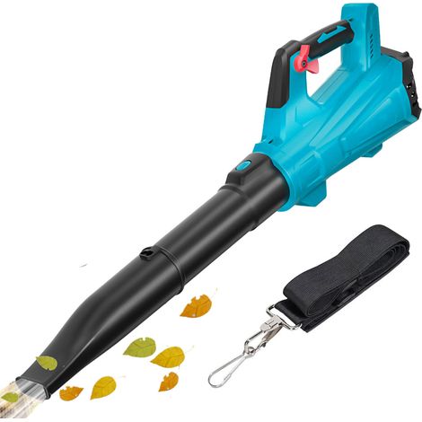 Electric leaf blowers,Heavy Duty Powerful Cordless Brushless Garden Air Leaf Blower Shoulder hanging Clear Gardens, Patios, Gutters, Driveways （No Battery）-Compatible with Makita Battery