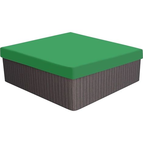 CCYKXA207x207x30CM Carré Chaud Baignoire Couvercle, 190T enduit d'argent Étanche Antipoussière SPA Housse Protecteur, Vert (1/5)