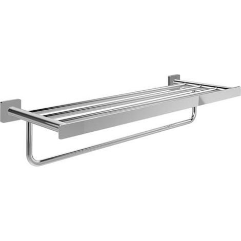 Villeroy & Boch Barra Portasciugamani con ripiano 595 mm Squadrata - Cromo